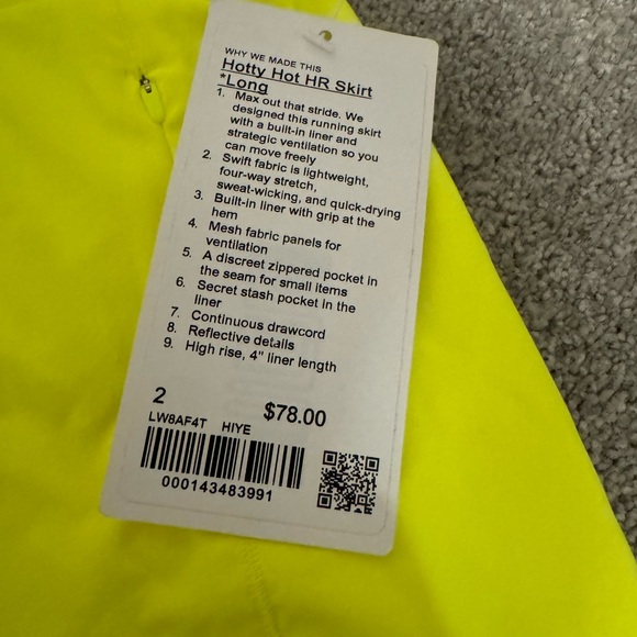 NWT lululemon hotty hot hr skirt long - Picture 4 of 4